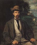 Hans von Maress, Self-Portrait with Yellow Hat